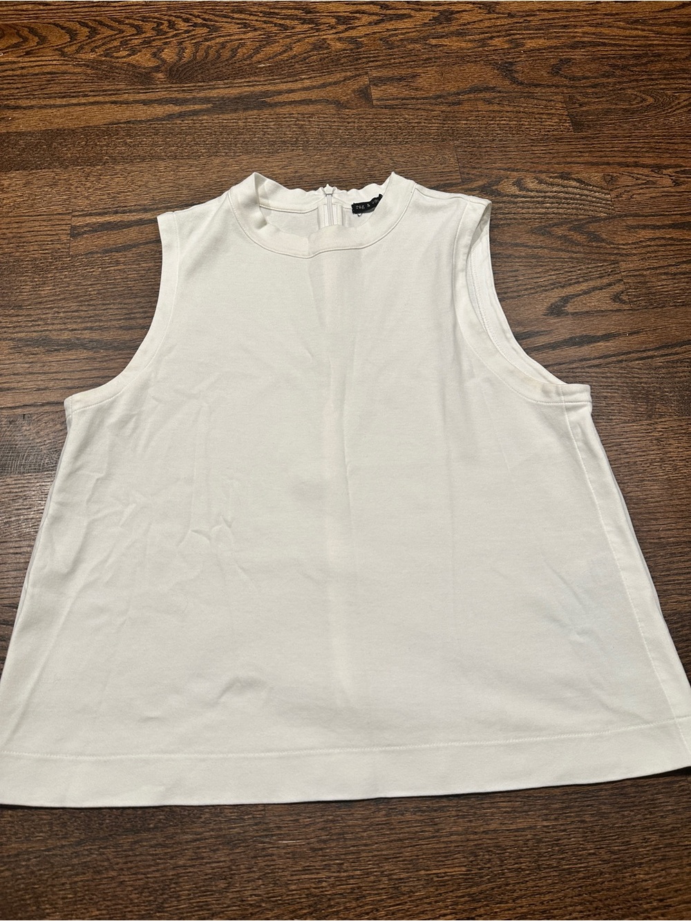 rag & bone 100% Cotton White Sleeveless Crewneck Tank